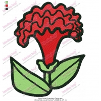 Red Flower Embroidery Design